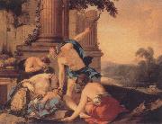 Laurent de la Hyre Mercury Takes Bacchus to be Brought Up by Nymphs painting